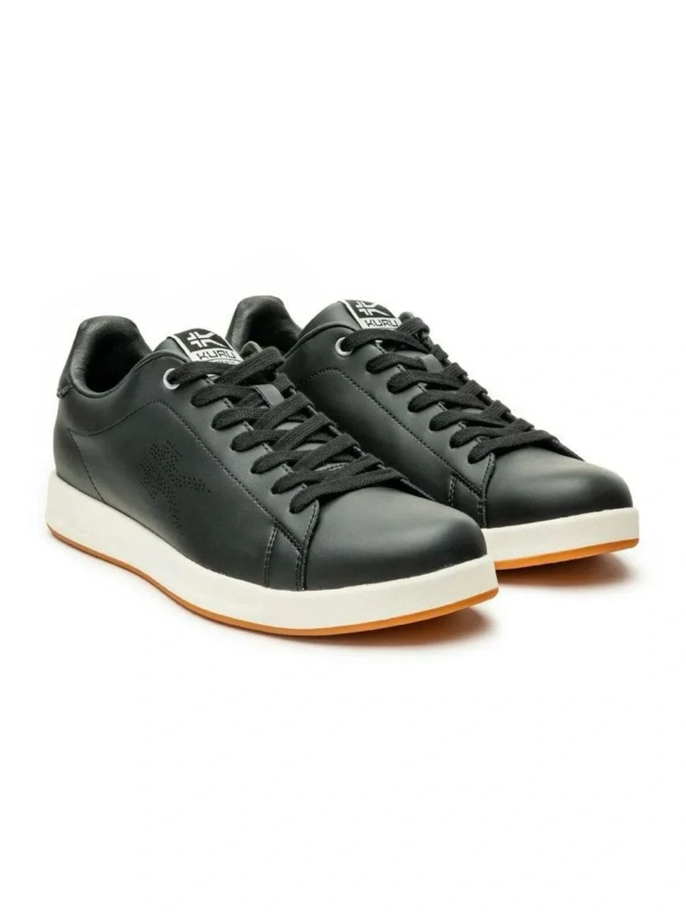 KURU Women's Black Leather Roam Court Sneaker